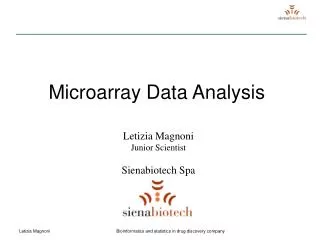 microarray data analysis