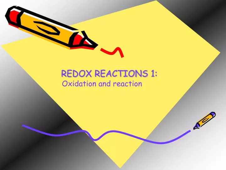 redox reactions 1