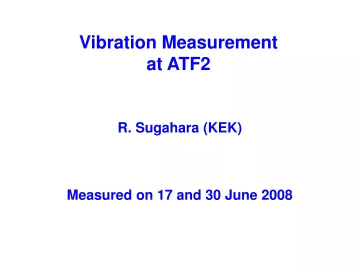 vibration measurement at atf2