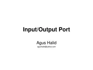 input output port