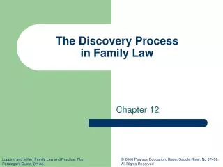 The Discovery Process in Family Law