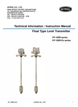 Float Type Level Transmitter