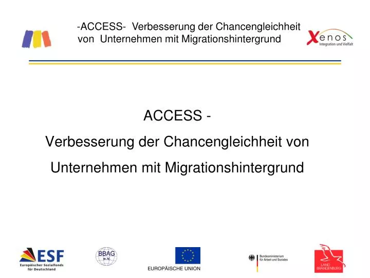 access verbesserung der chancengleichheit von unternehmen mit migrationshintergrund