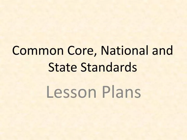 common core national and state standards