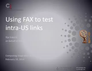Using FAX to test intra-US links