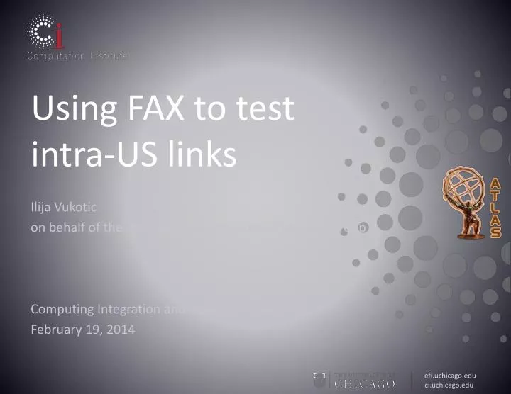 using fax to test intra us links