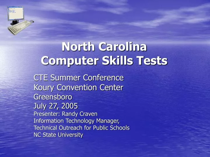 north carolina computer skills tests