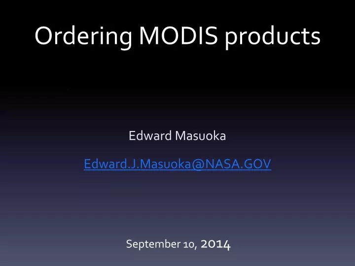 ordering modis products