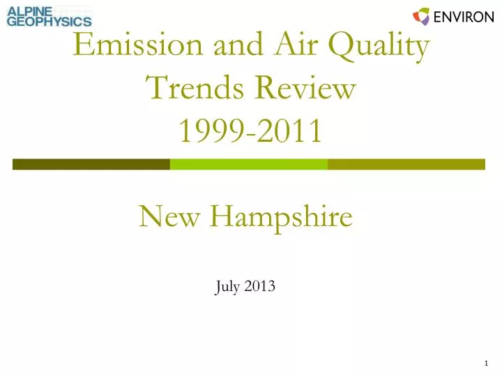 emission and air quality trends review 1999 2011