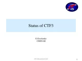Status of CTF3
