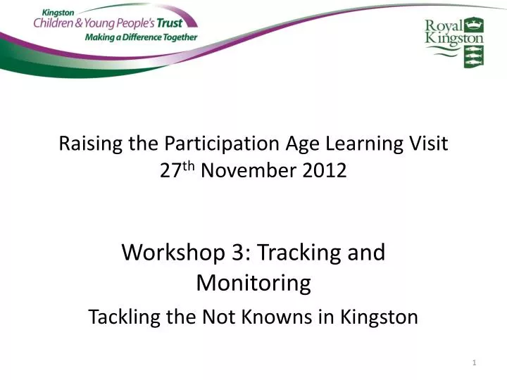 raising the participation age learning visit 27 th november 2012