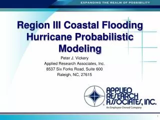 Region III Coastal Flooding Hurricane Probabilistic Modeling