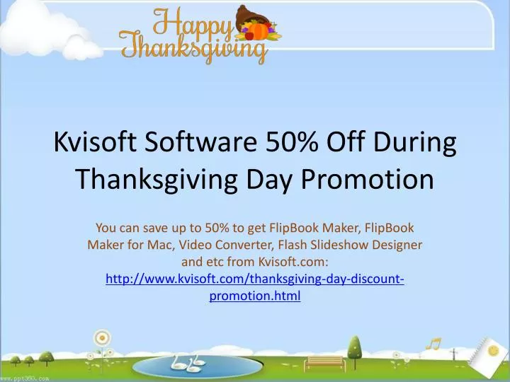 kvisoft software 50 off during thanksgiving day promotion
