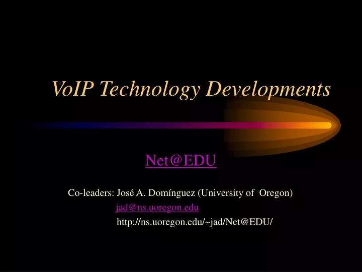 voip technology developments