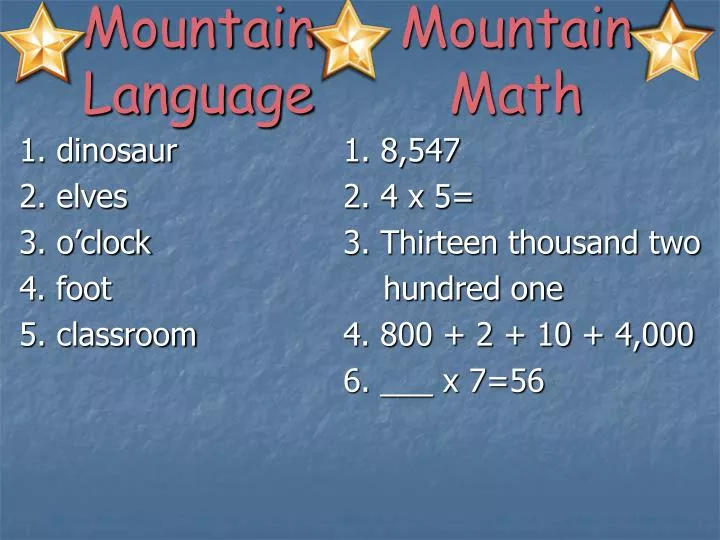 mountain language