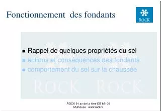 fonctionnement des fondants