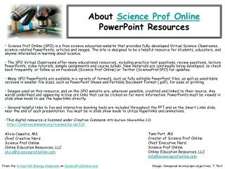 About Science Prof Online PowerPoint Resources