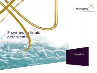 Enzymes in liquid detergents
