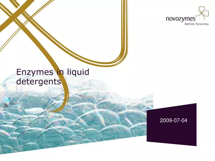 enzymes in liquid detergents