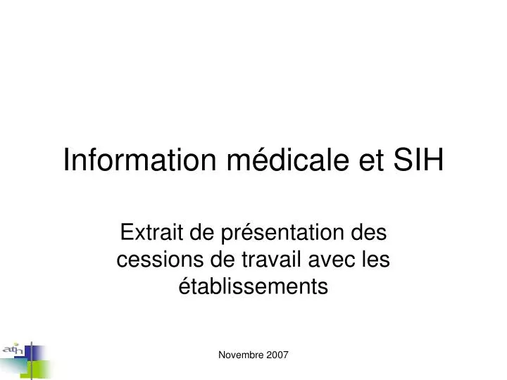 information m dicale et sih