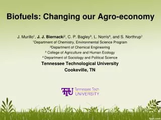 Biofuels: Changing our Agro-economy
