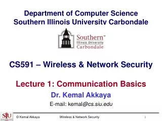 Department of Computer Science Southern Illinois University Carbondale