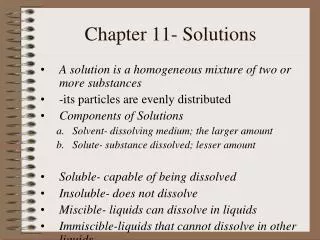 Chapter 11- Solutions