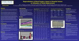 Regionalization of Renal Surgery: Impact of Hospital Volume on Utilization of Partial Nephrectomy