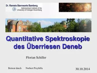 quantitative spektroskopie des berriesen deneb