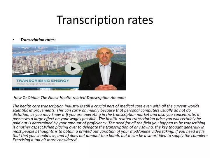 transcription rates