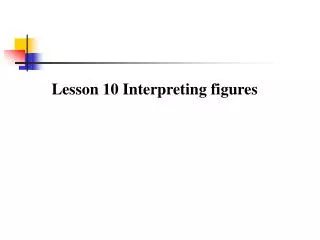 Lesson 10 Interpreting figures