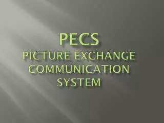 PECS picture exchange communication system