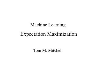 machine learning expectation maximization