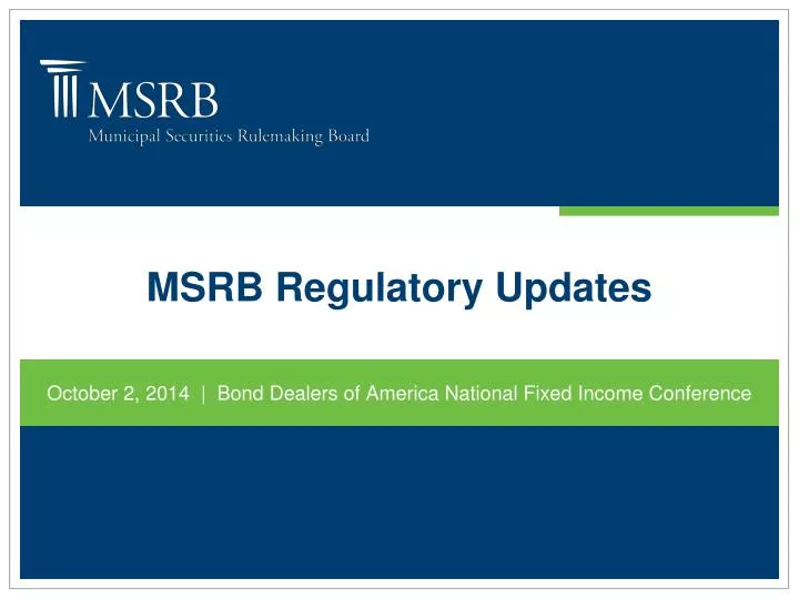 msrb regulatory updates