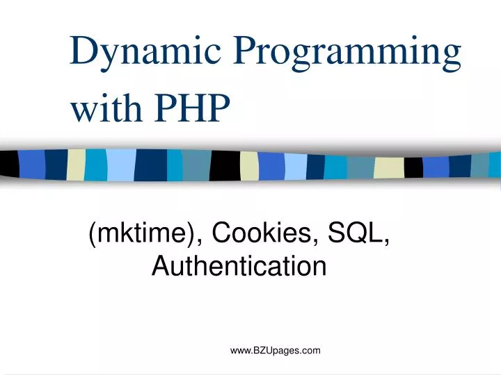 dynamic programming with php