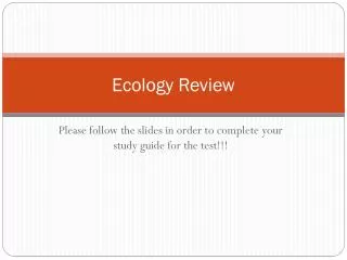 Ecology Review