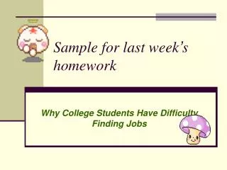 sample for last week s homework