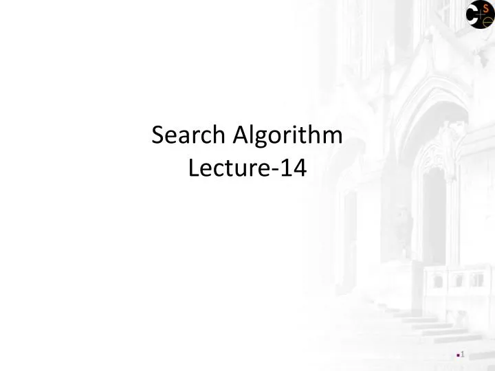 search algorithm lecture 14