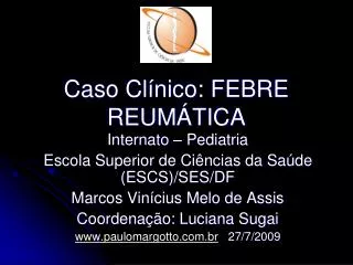 caso cl nico febre reum tica