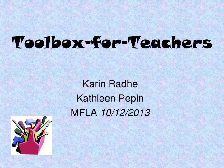 toolbox for teachers