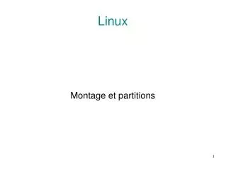 montage et partitions