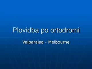 plovidba po ortodromi