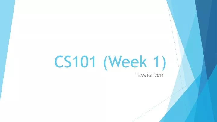 cs101 week 1