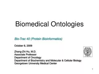 Biomedical Ontologies