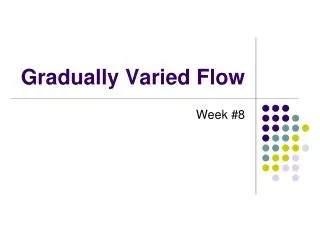 gradually varied flow