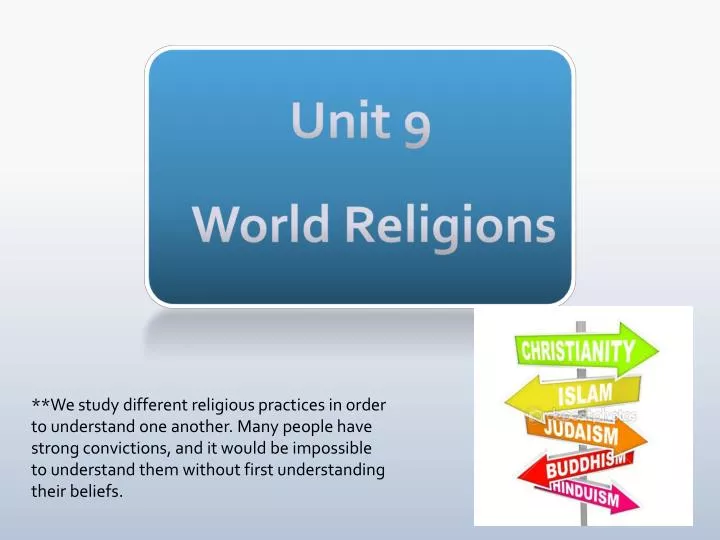 unit 9 world religions