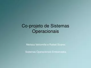 co projeto de sistemas operacionais