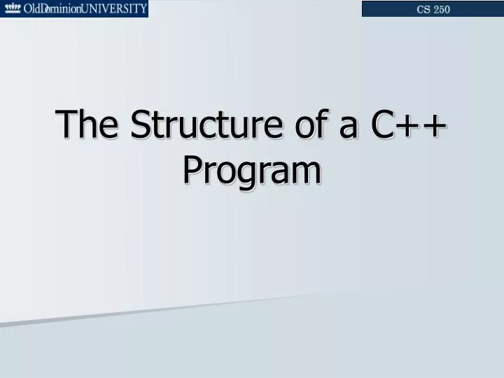 the structure of a c program