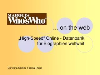on the web