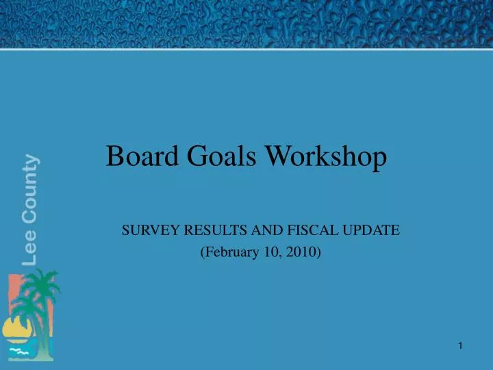 board goals workshop